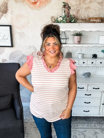 Mend A Broken Heart Top - Rose