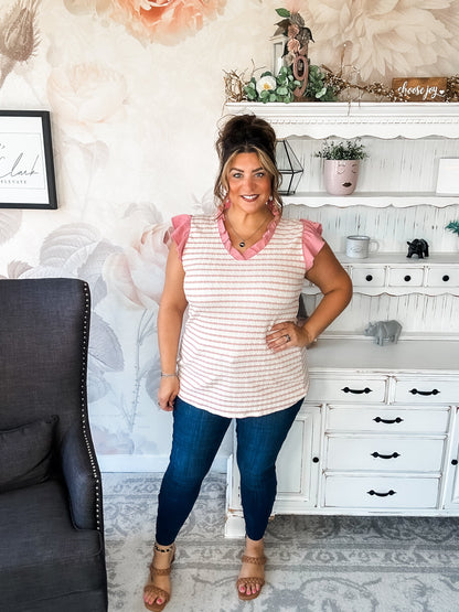 Mend A Broken Heart Top - Rose