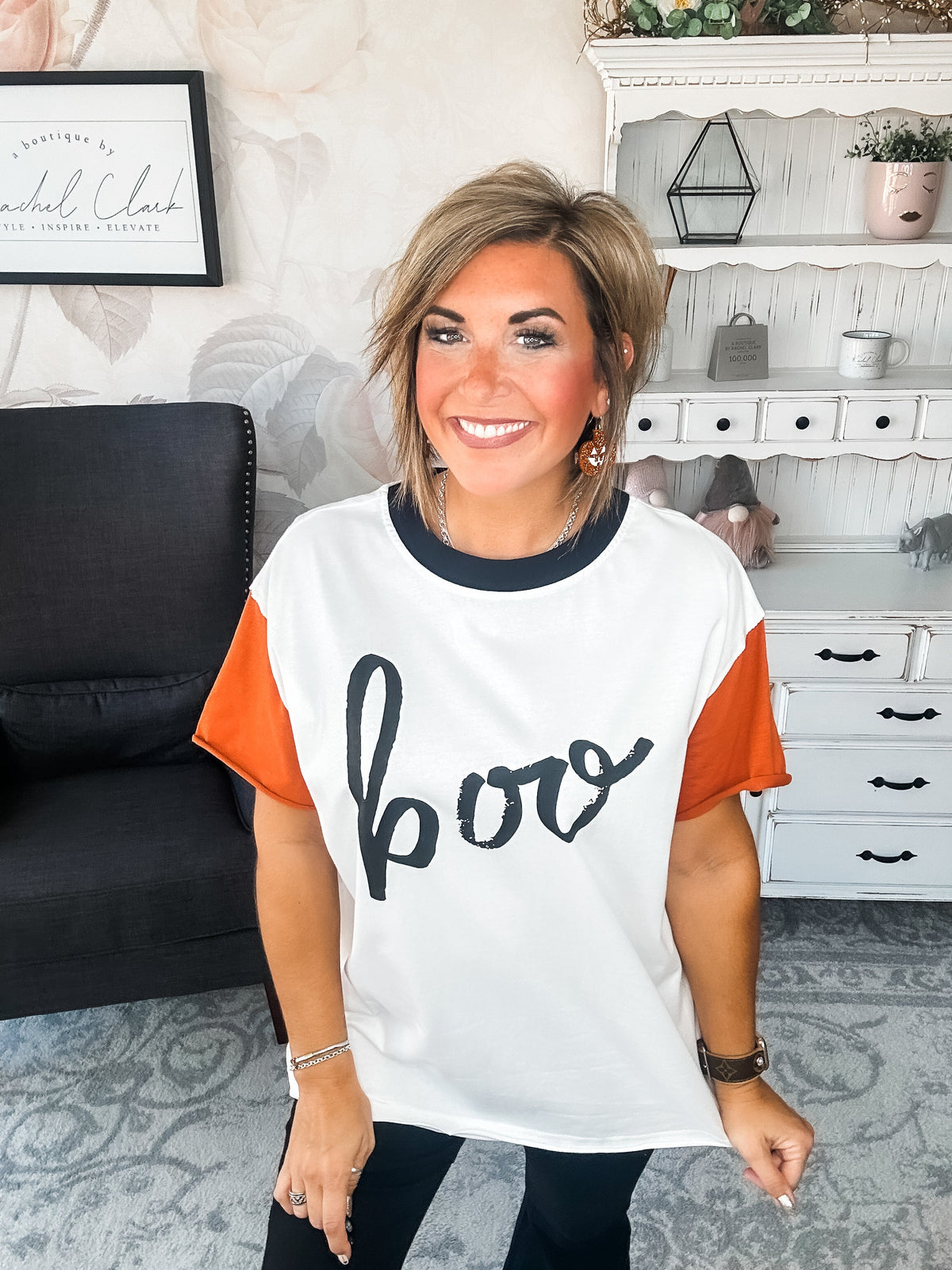 Ampersand Avenue Boyfriend Tee - Hey Boo-tiful