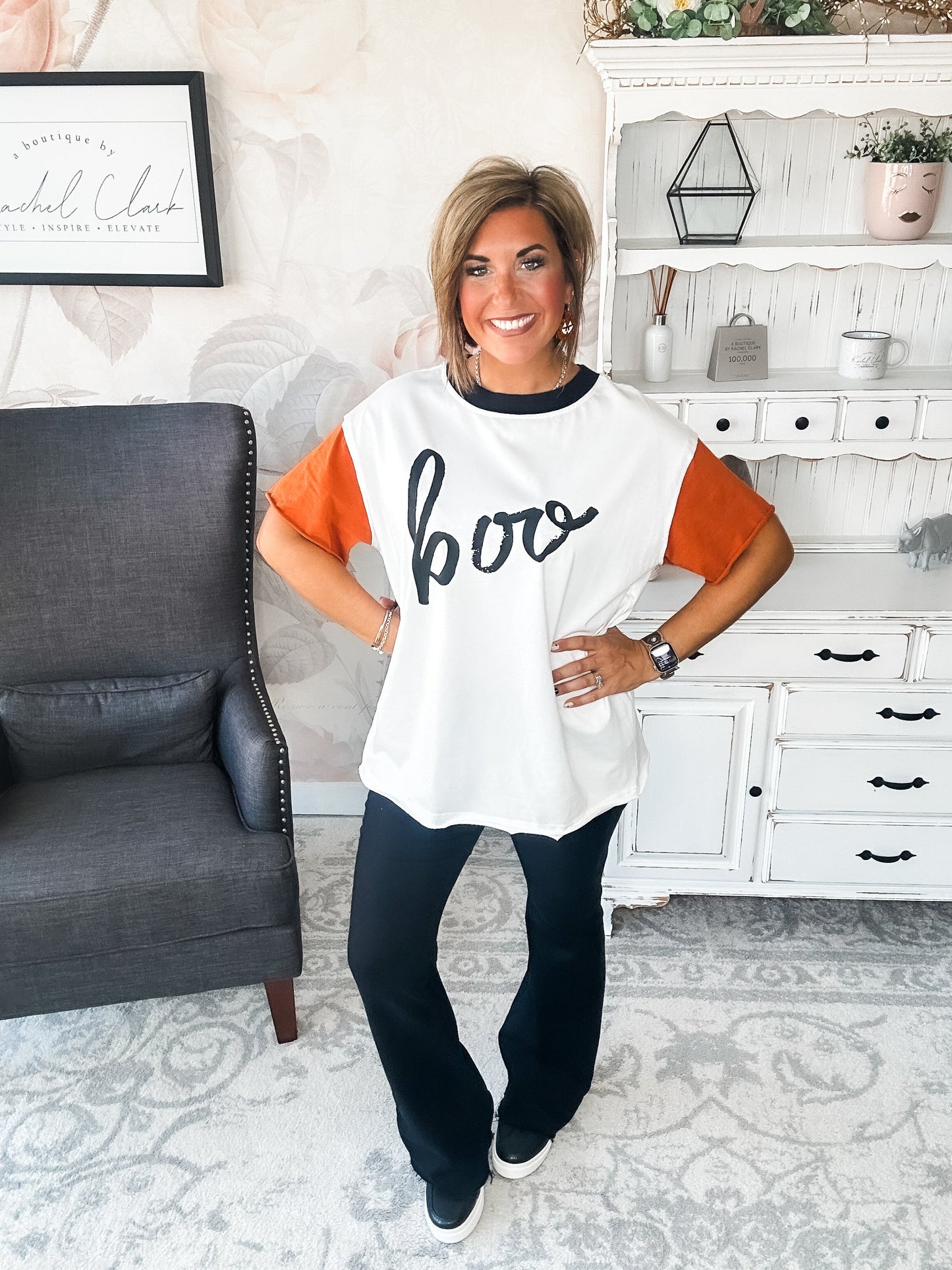 Ampersand Avenue Boyfriend Tee - Hey Boo-tiful