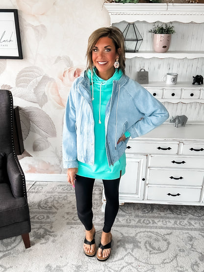 All That She Wants Hooded Jean Jacket