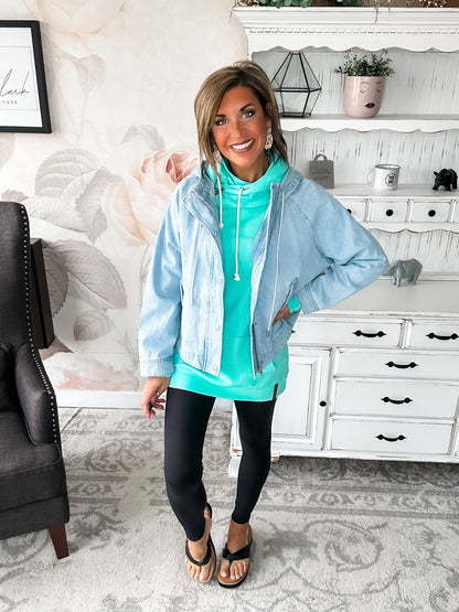 All That She Wants Hooded Jean Jacket