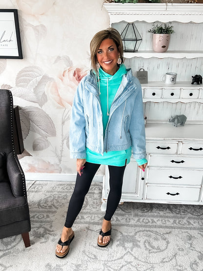 All That She Wants Hooded Jean Jacket