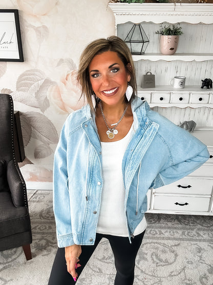 All That She Wants Hooded Jean Jacket