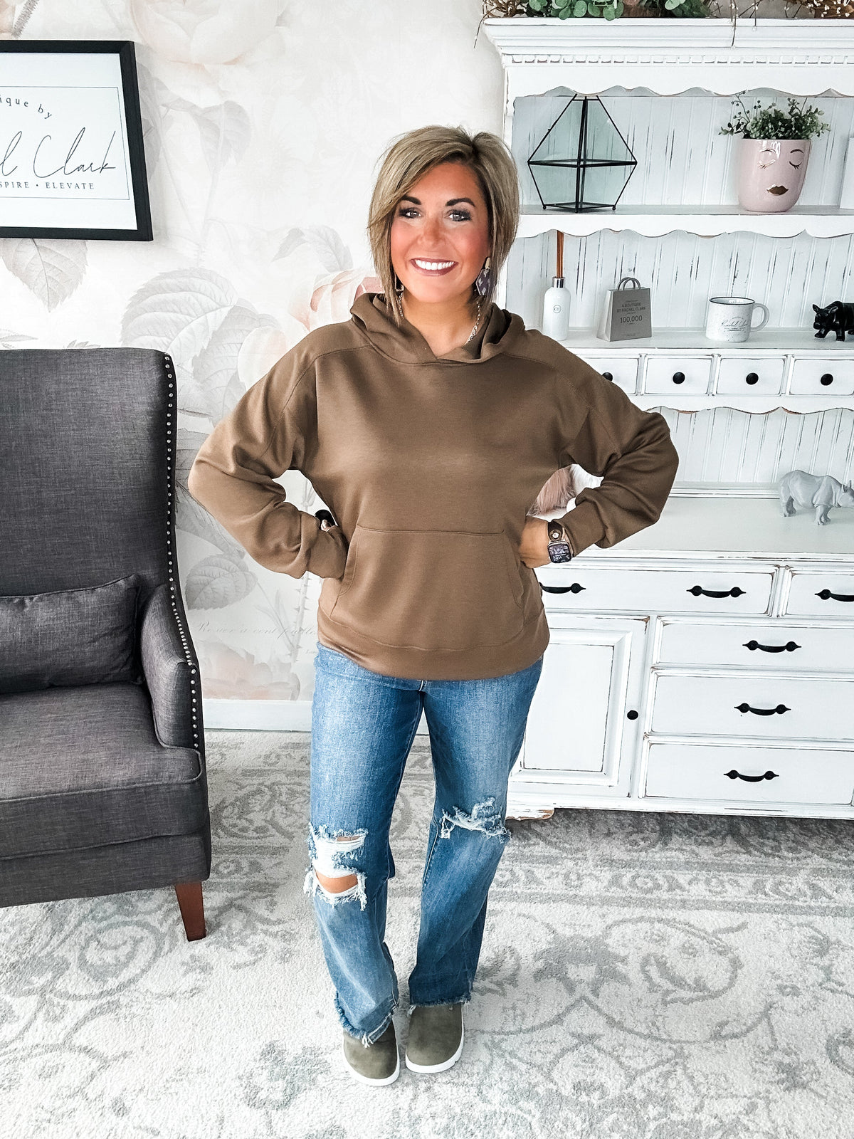 Charmed On The Weekend Hoodie - Mocha