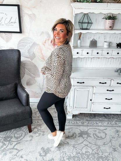 Grunge Cross Leopard Pullover