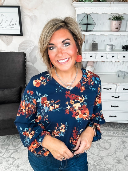 Don't Think You Know Blouse - Navy