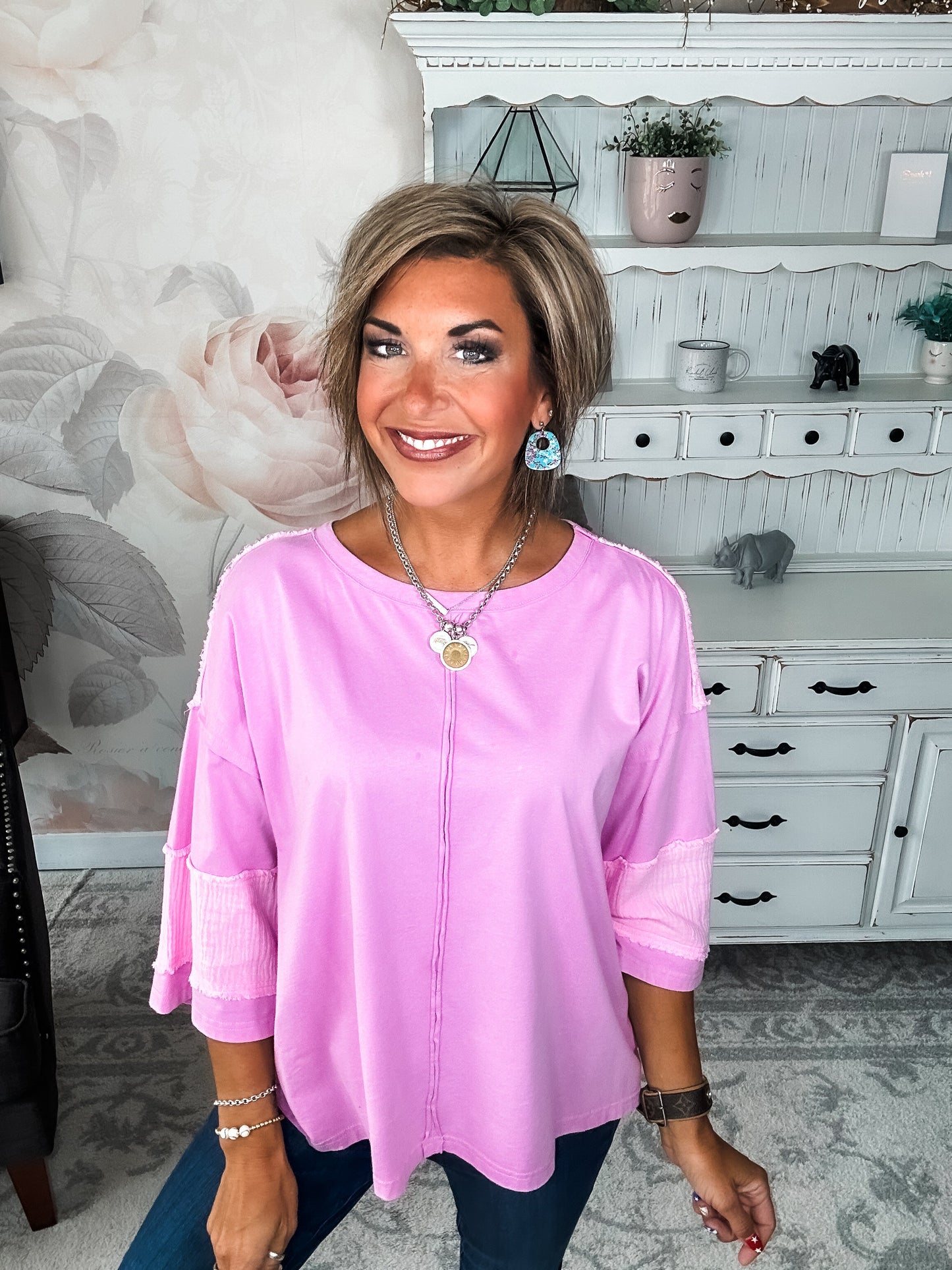 Anything To Help Tunic Top - Pink