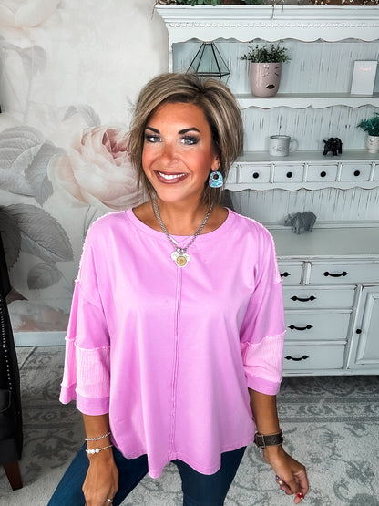 Anything To Help Tunic Top - Pink