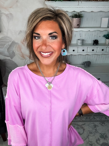 Anything To Help Tunic Top - Pink