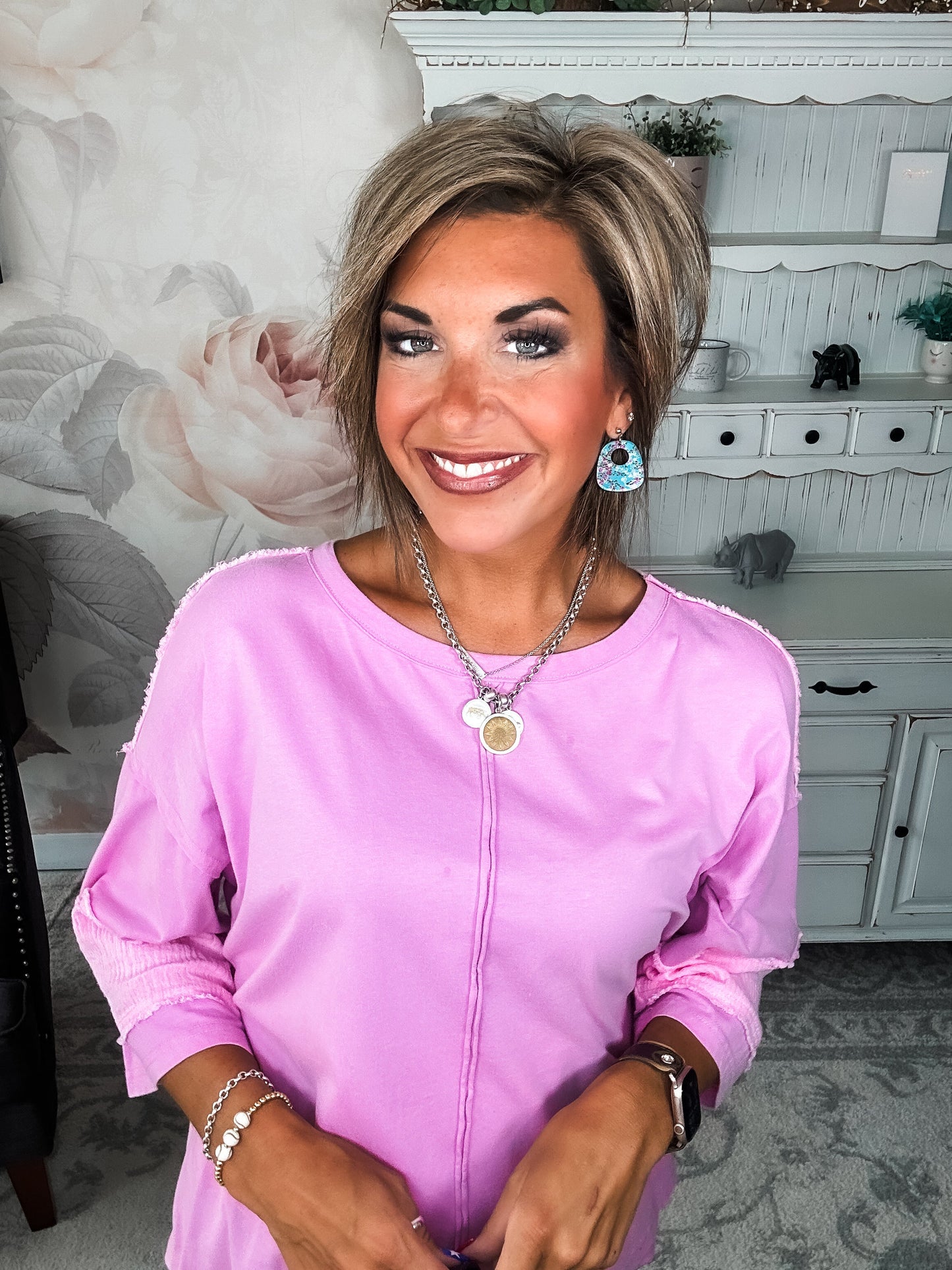 Anything To Help Tunic Top - Pink