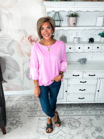 Anything To Help Tunic Top - Pink