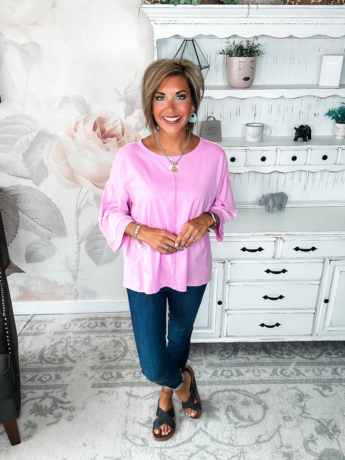 Anything To Help Tunic Top - Pink
