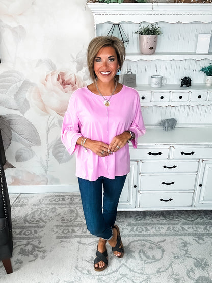 Anything To Help Tunic Top - Pink
