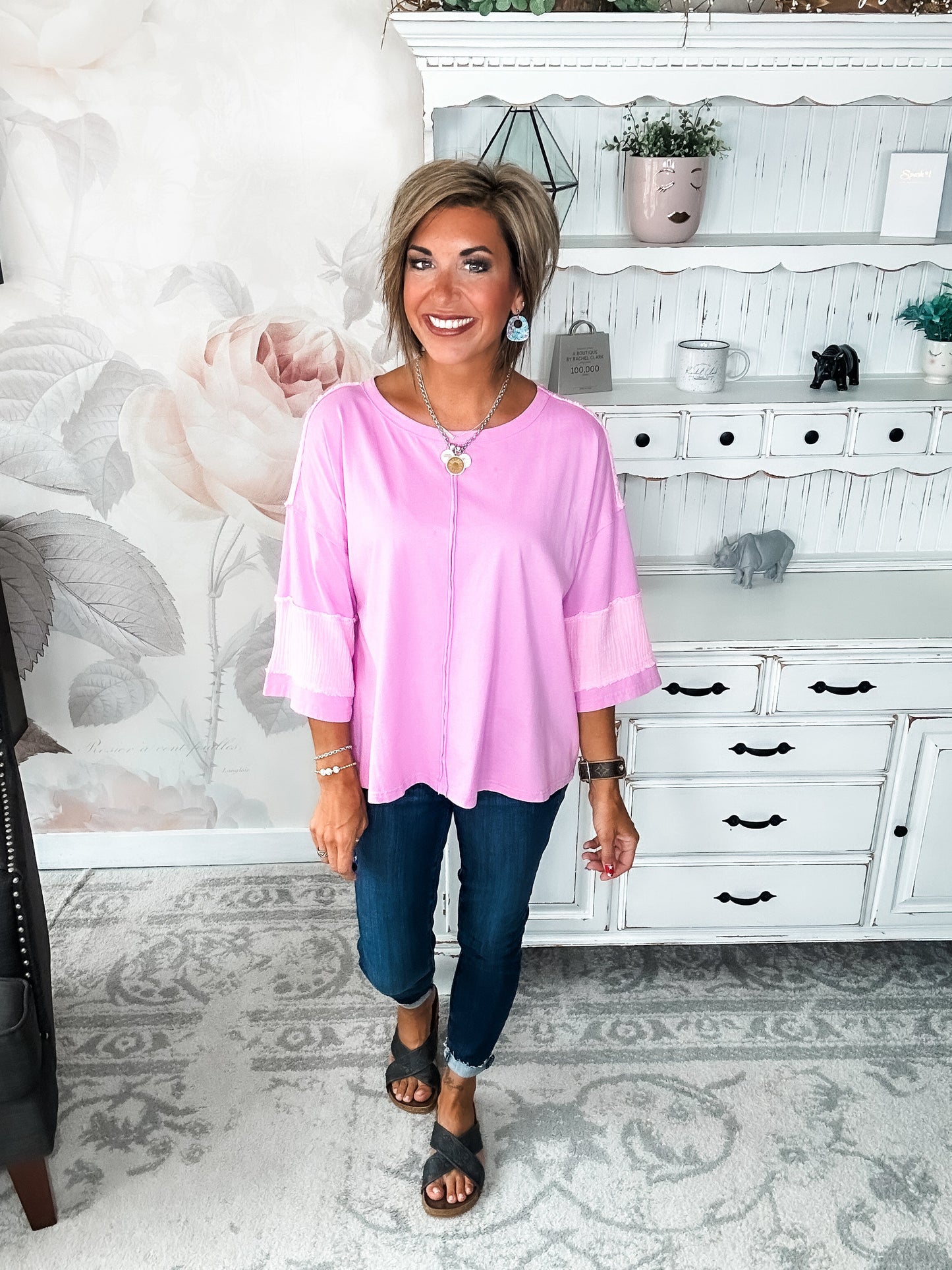 Anything To Help Tunic Top - Pink