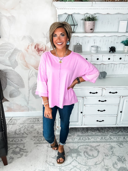 Anything To Help Tunic Top - Pink