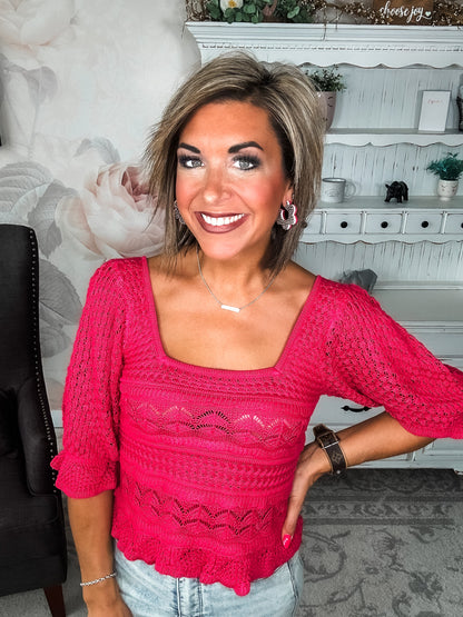 Feel You Fallin' Crochet Top