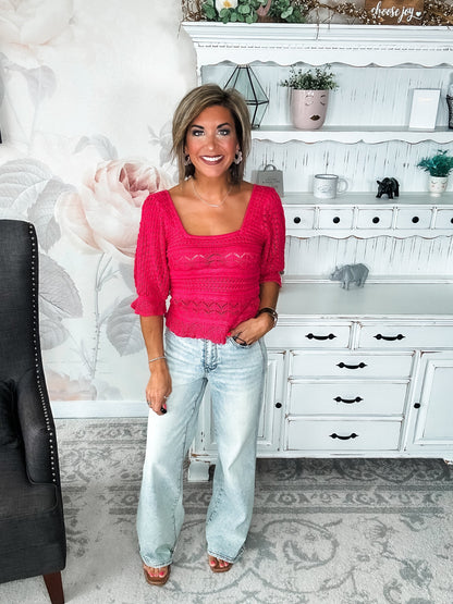 Feel You Fallin' Crochet Top
