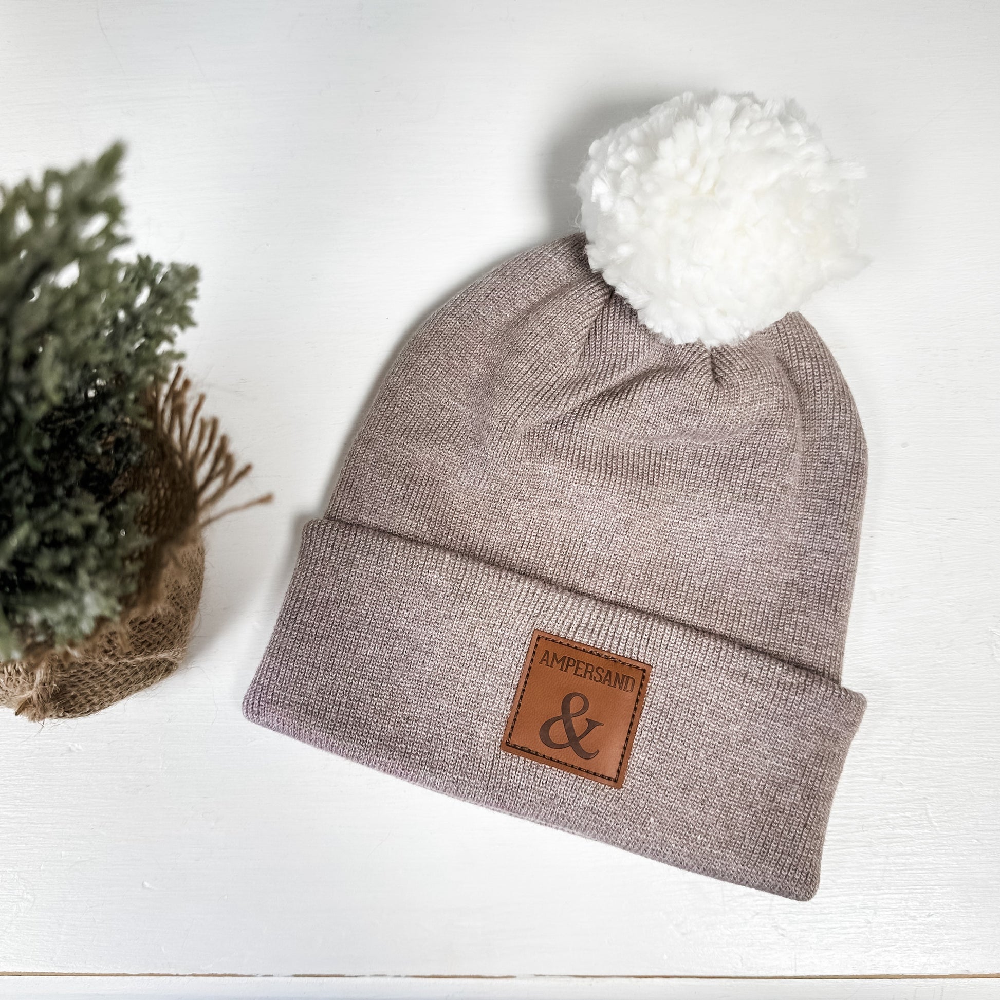 Ampersand Avenue Pom Beanie - Almond