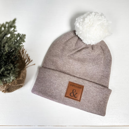 Ampersand Avenue Pom Beanie - Almond