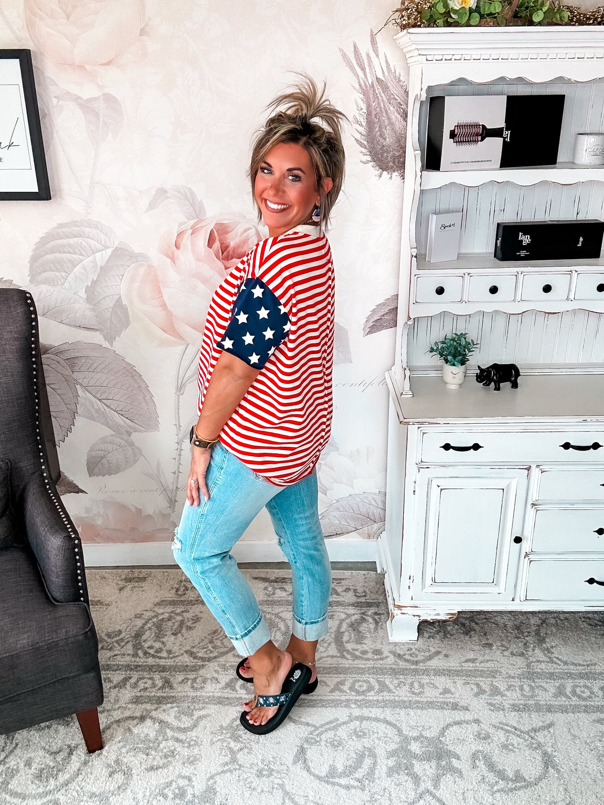 Ampersand Avenue Boyfriend Tee - Little Miss USA