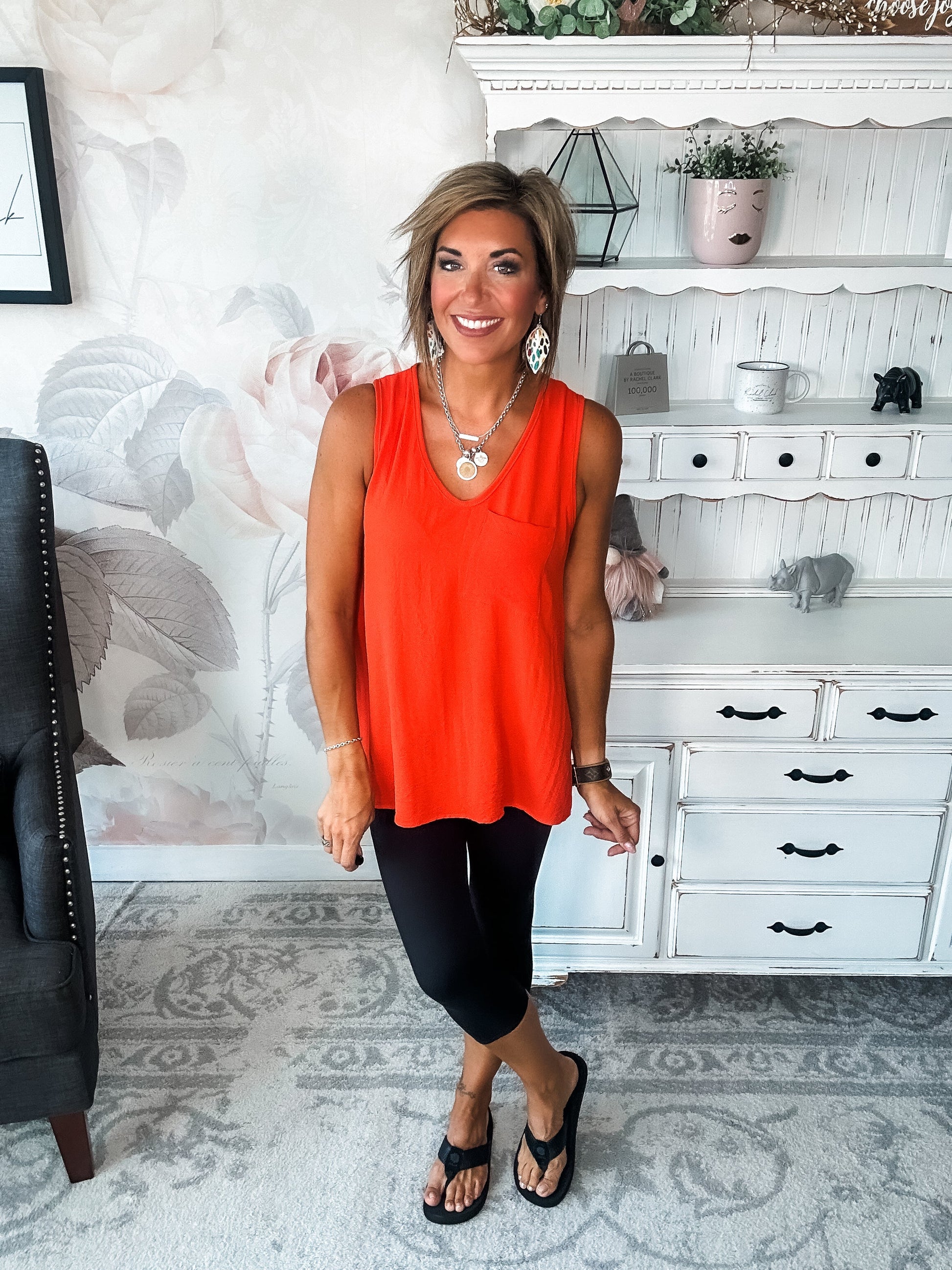 Must Confess Pocket Tank - Papaya