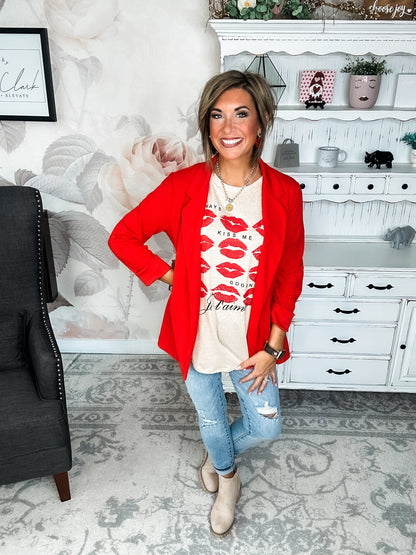 Always Kiss Me Goodnight Scoop Neck Graphic Tee