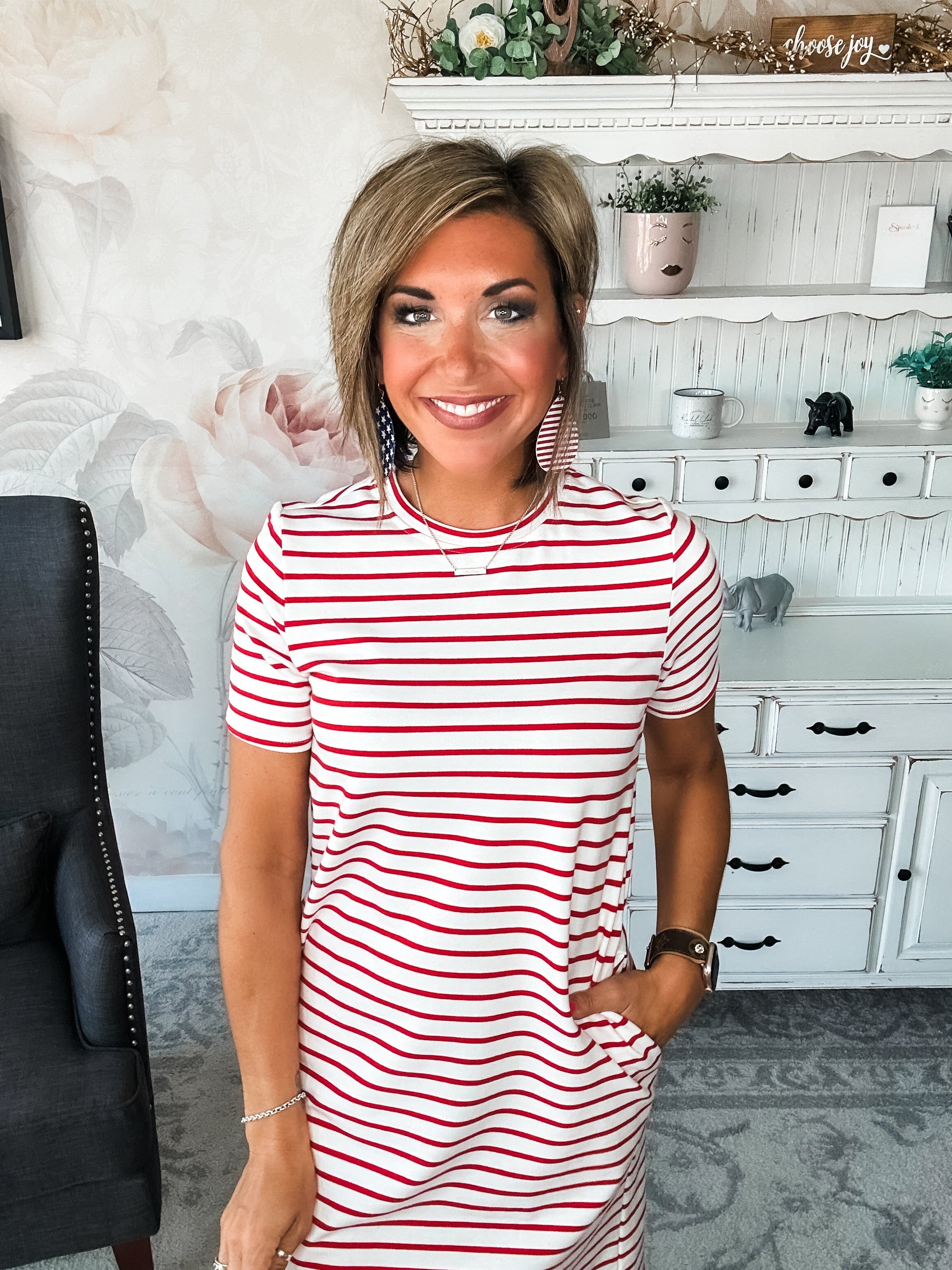 Ampersand Avenue Ollie Dress - Freedom & Fireworks