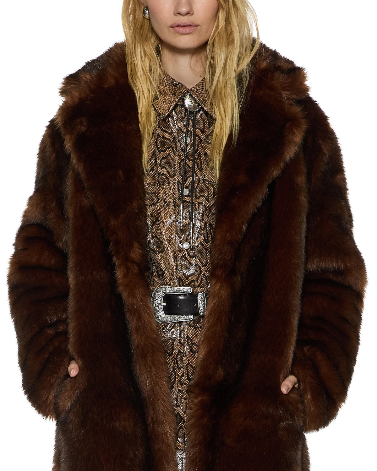 ALTON FAUX FUR JACKET TAWNY