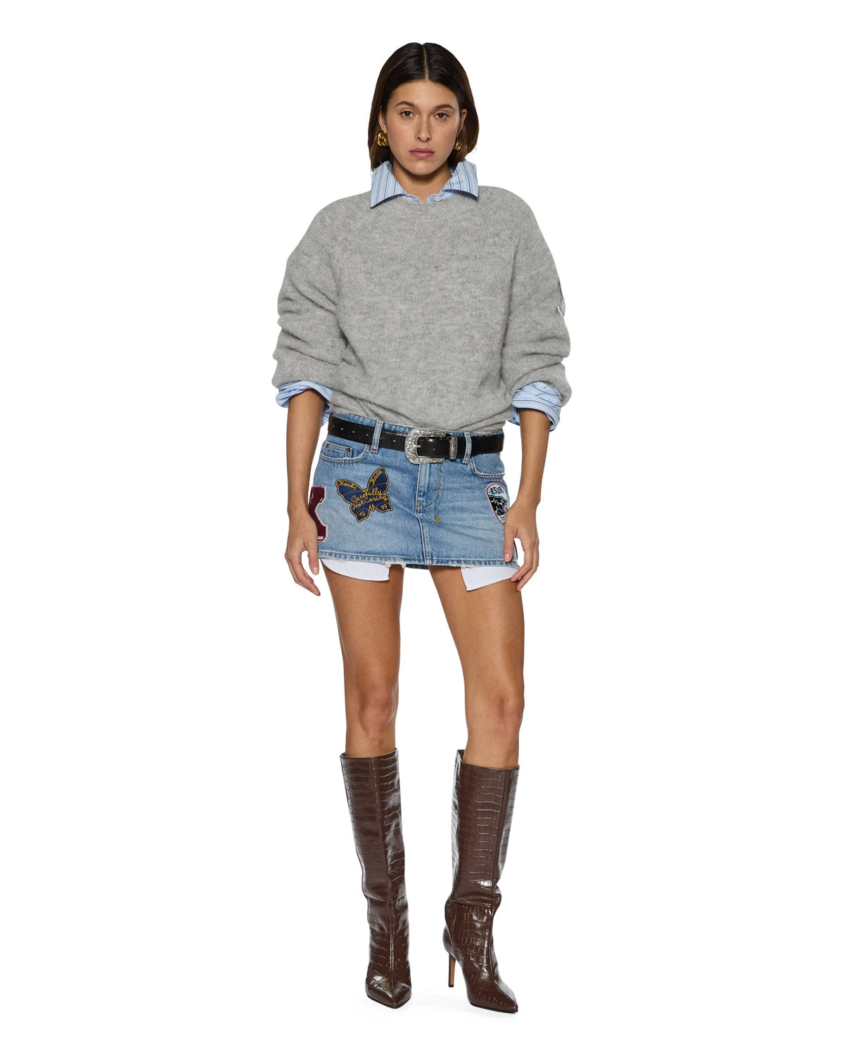 MICRO MINI SKIRT HORIZON PATCH