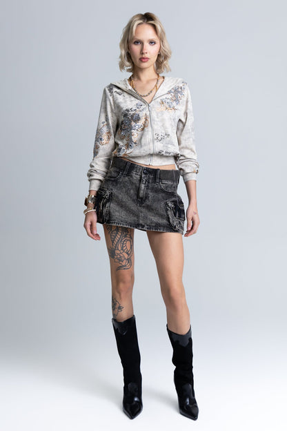 Huda Low Rise Cargo Skirt
