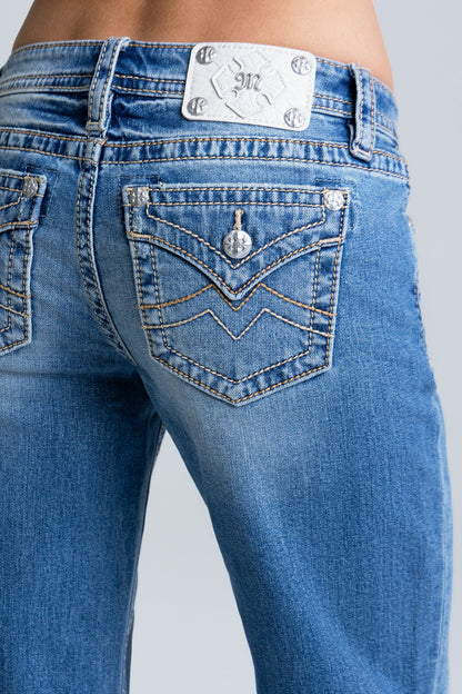 Mina M Low Rise Slim Wide