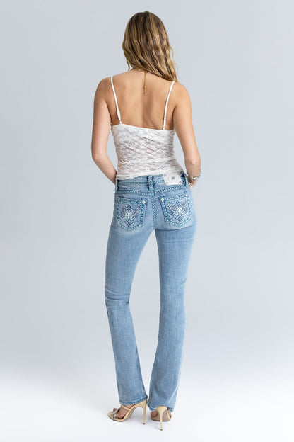 Piston Stitched Bootcut Jeans