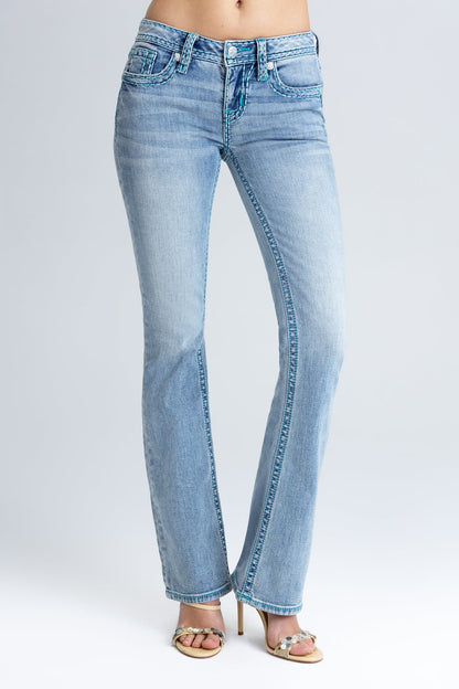 Piston Stitched Bootcut Jeans