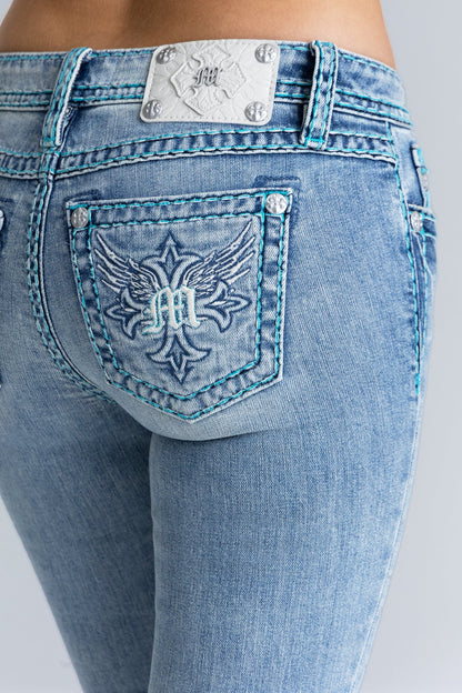 Piston Stitched Bootcut Jeans