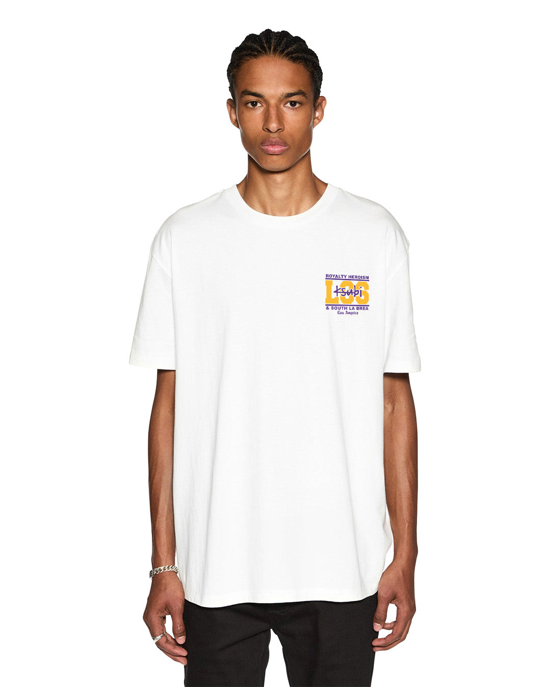 LA AND THE STREETS SS BIGGIE TEE WHITE