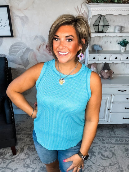 Got A Story To Tell Tank - Teal