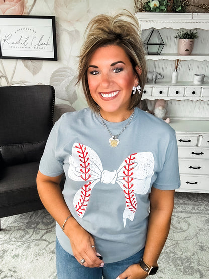 Baseball Bow Graphic Tee