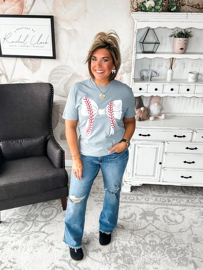 Baseball Bow Graphic Tee