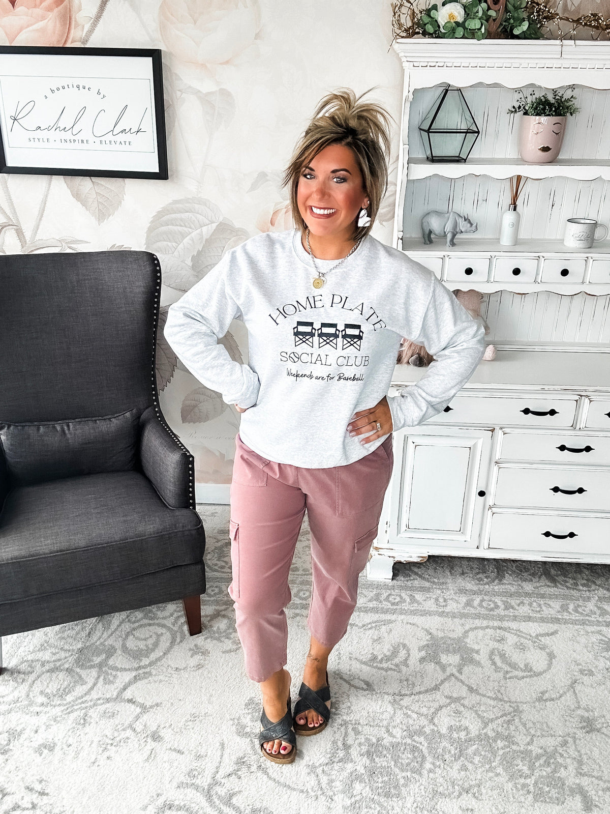 Home Plate Social Club Pullover Sweatshirt