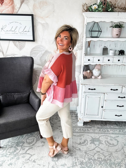 Don't Wanna Go Home Patchwork Sweater