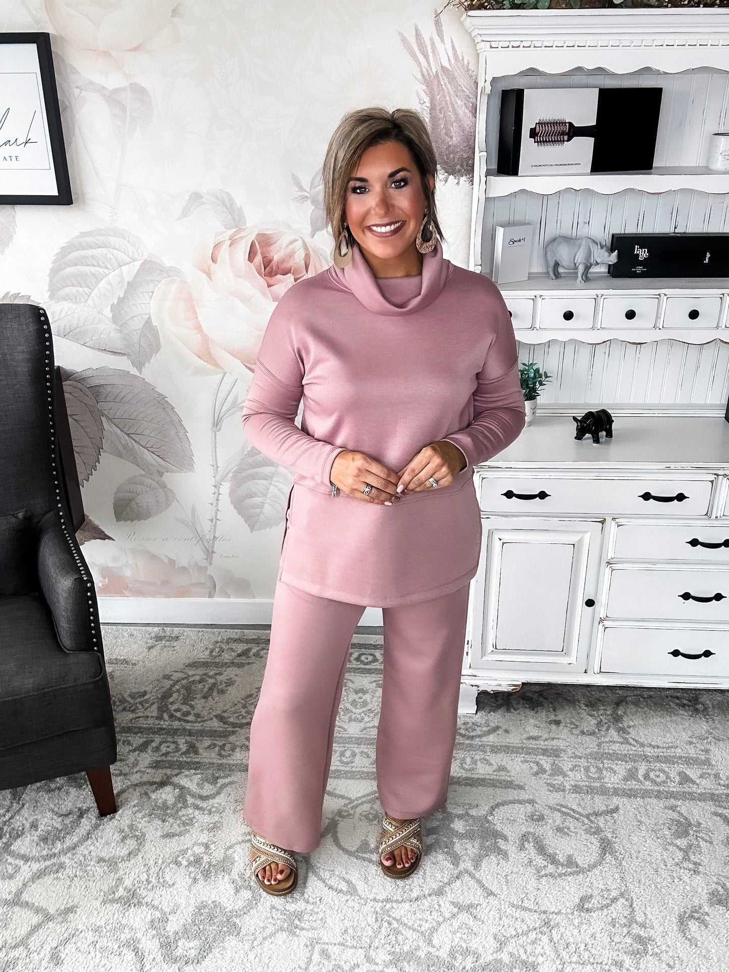 Cozy On The Weekend Cowlneck - Mauve