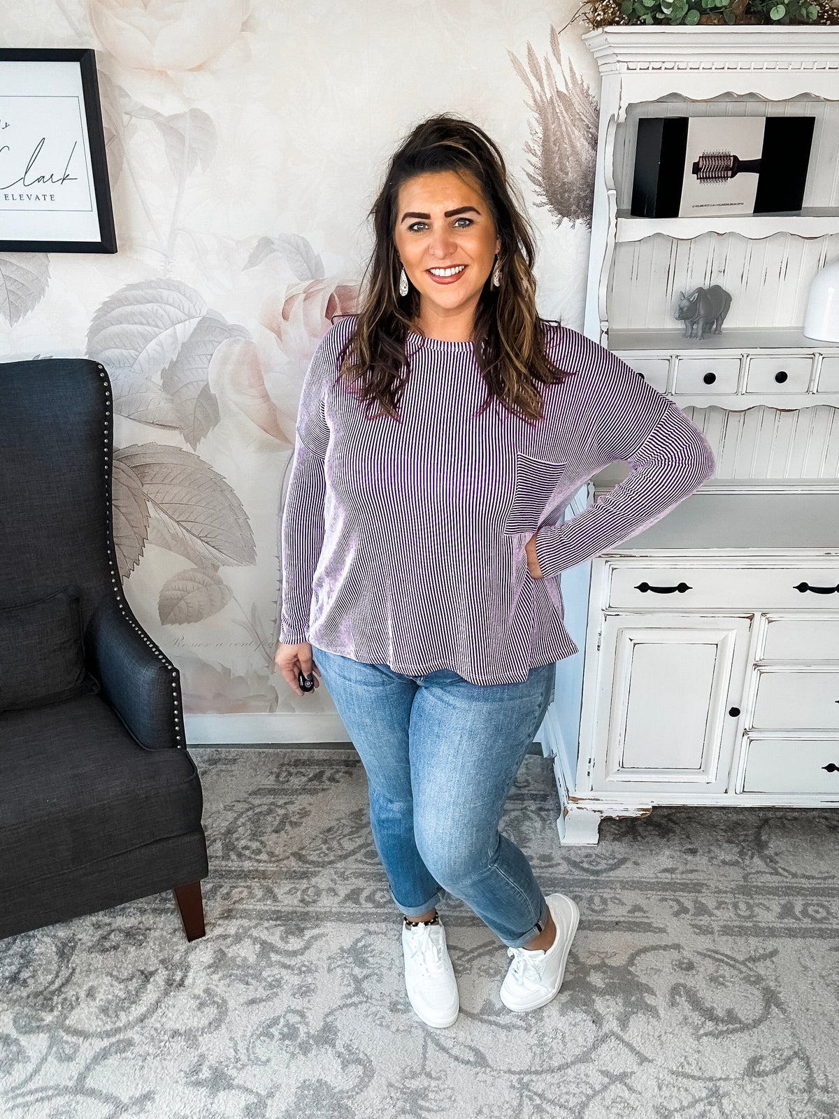 Into The Night Pullover - Violet