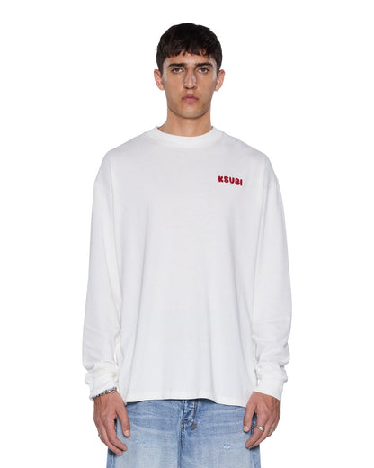 MEKANIK EKCESS LS TEE WHITE/RED