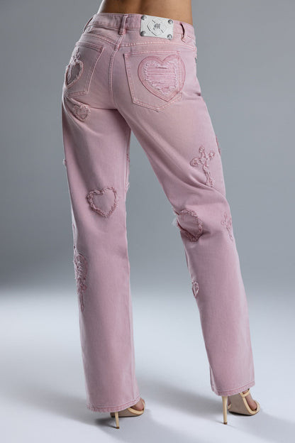 Aryanna Heart Cross Slim Wide