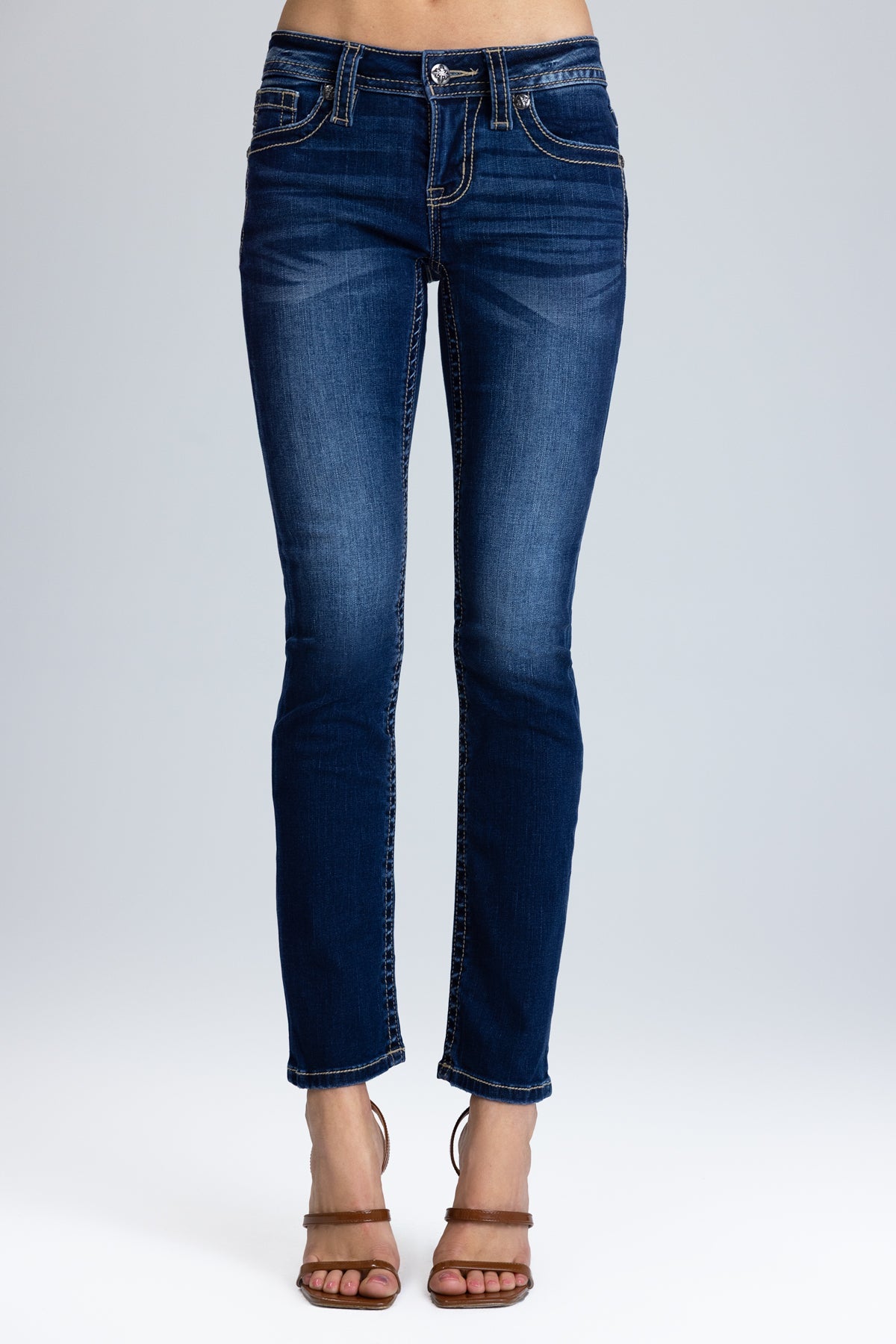 Kenzie Flap Pocket Straight Jeans