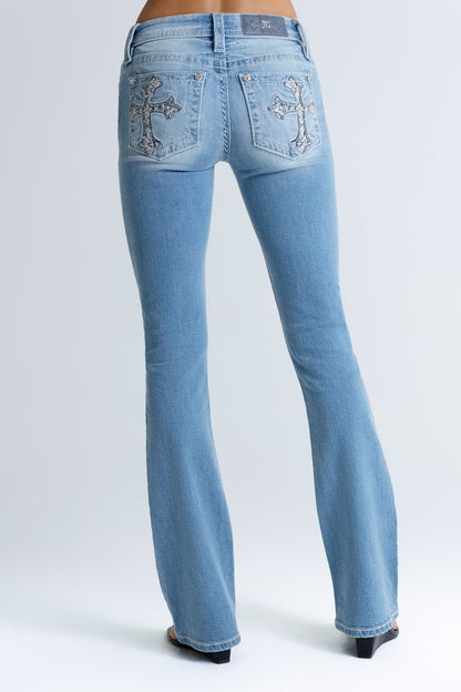 Rebel With A Cross Bootcut Jeans