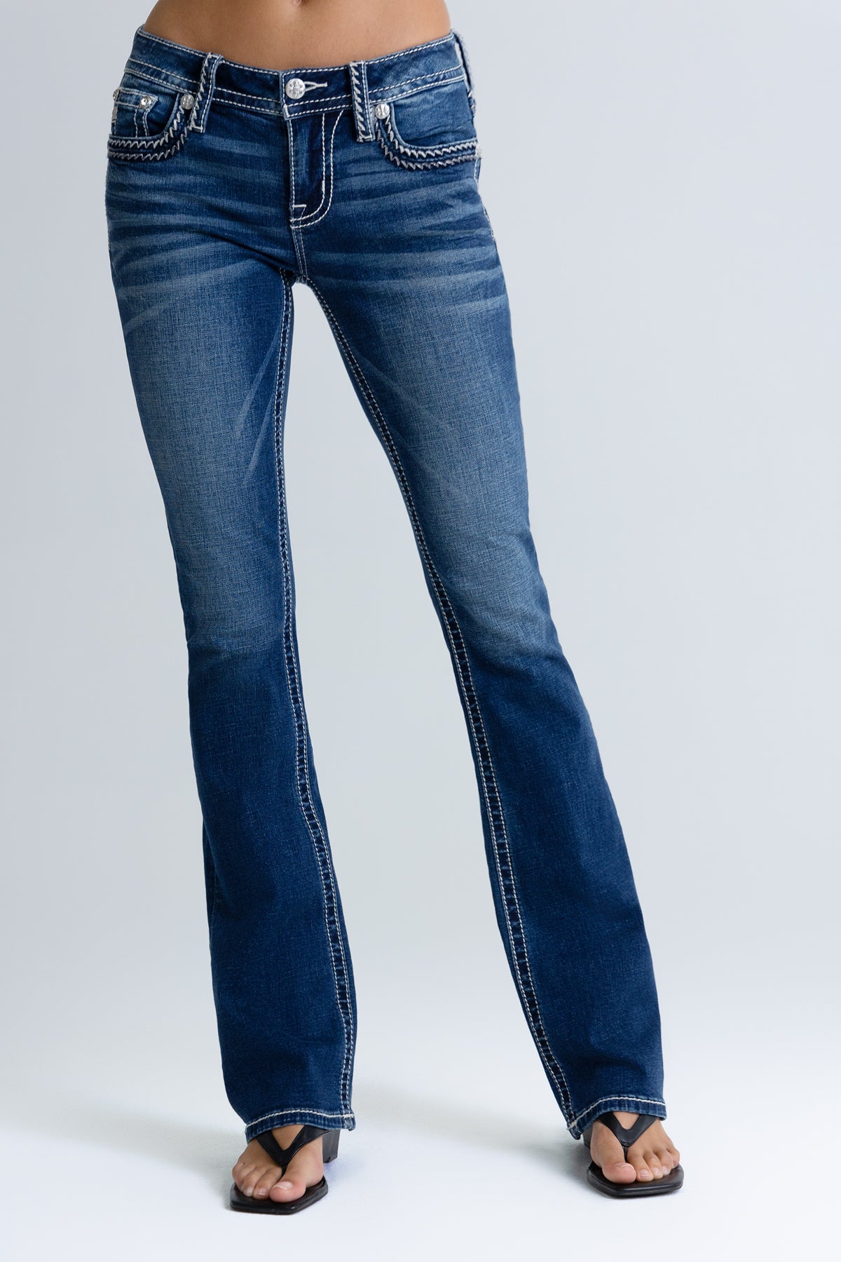 Caroline Stitched Bootcut Jeans