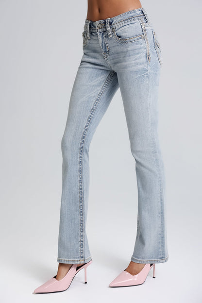 Anaya Stitched Bootcut Jeans