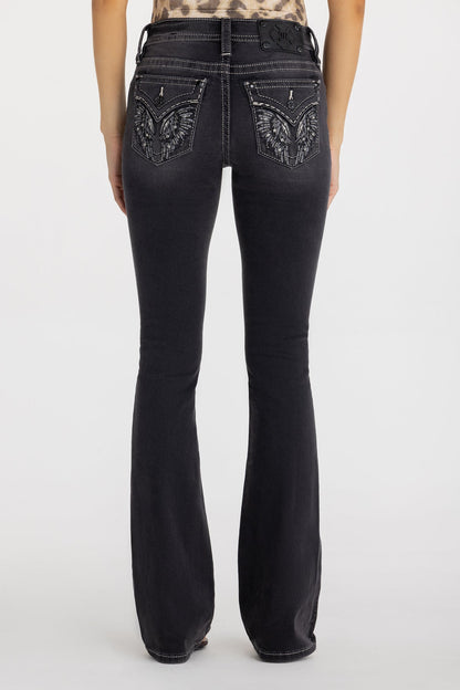 Ziven Wing Stitched Bootcut Jeans